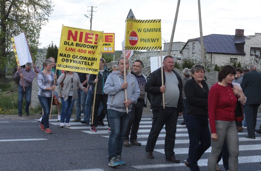 Blokada drogi w Pniewach koło Grójca