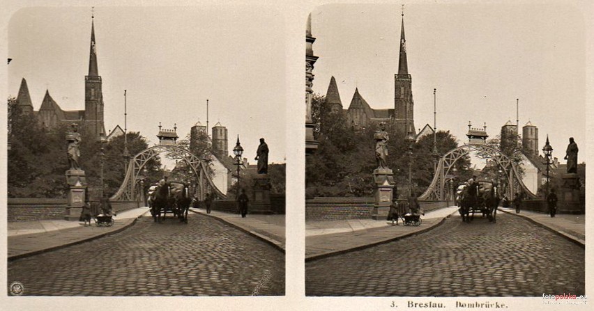 Lata 1890-1900, Most Tumski na fotografii stereoskopowej.