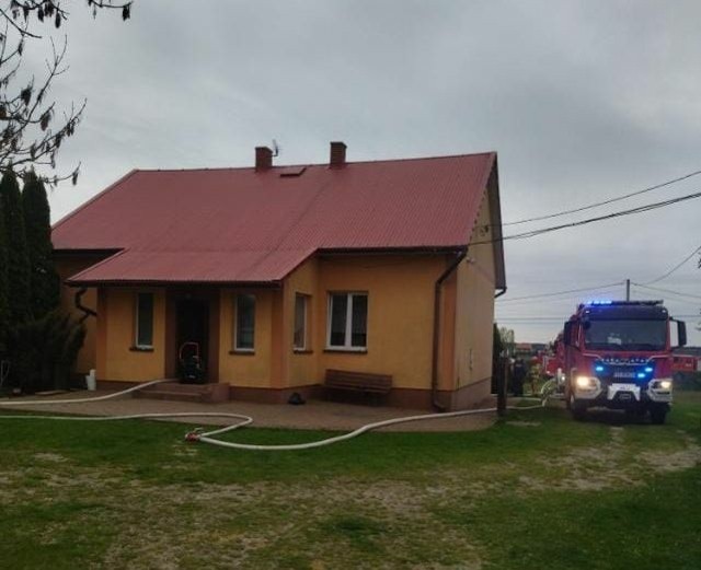 Pożar domu w Krzczonowicach.