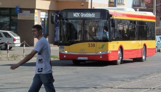 nowe autobusy MZKnowy solaris na ulicach Grudziądza