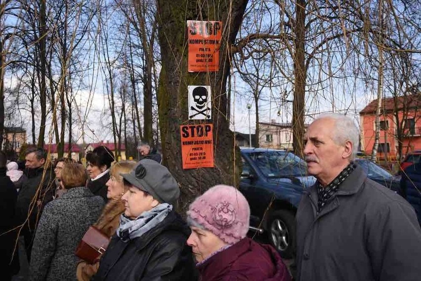 Protest przeciwko kompostowni Strzemieszyce