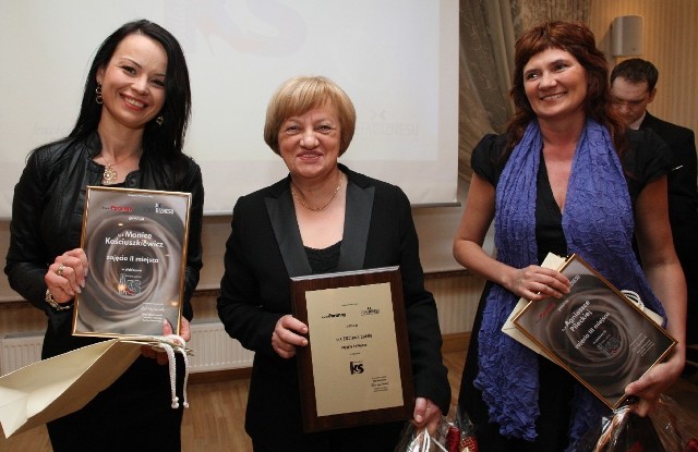 We wtorek podczas uroczystej gali w hotelu Branicki w Białymstoku ogłosiliśmy wyniki plebiscytu i nagrodziliśmy laureatki. Kobietą Sukcesu została Elżbieta Lussa (w środku), drugie miejsce zajęła Monika Kościuszkiewicz (z lewej), a trzecie Agnieszka Pilecka.