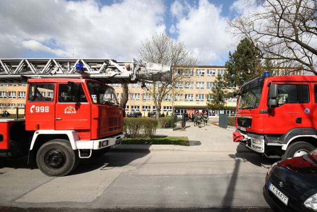 Pożar w ZSE w Kielcach 