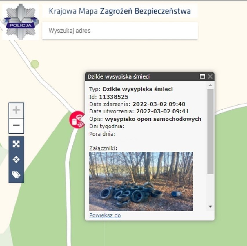 Nielegalne wysypisko śmieci w Starogardzie Gdańskim. Dzięki tej aplikacji policjanci odnaleźli sprawcę!