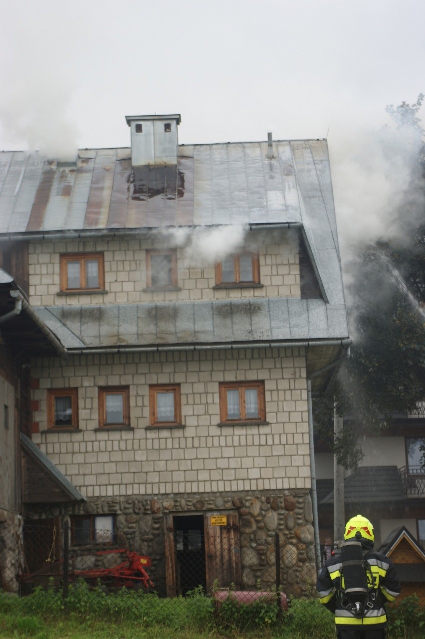 Podhale. Pożar domu jednorodzinnego w Murzasichlu [ZDJĘCIA]