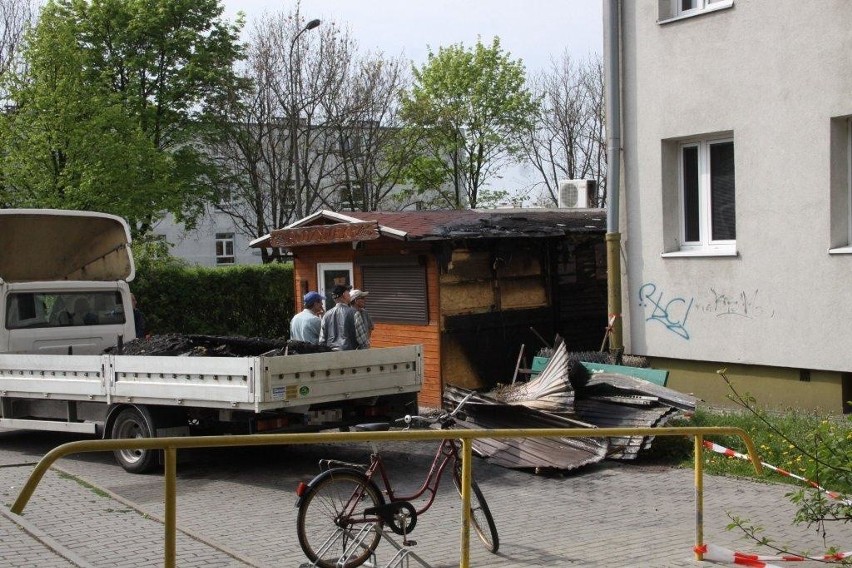 Pożar bloku na ul. Chabrów w Opolu