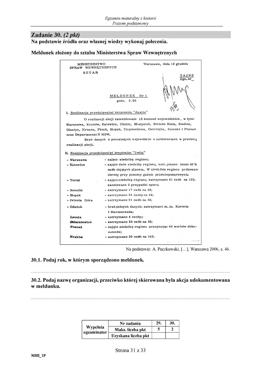 HISTORIA MATURA 2018 ODPOWIEDZI, ROZWIĄZANIA ARKUSZE CKE...