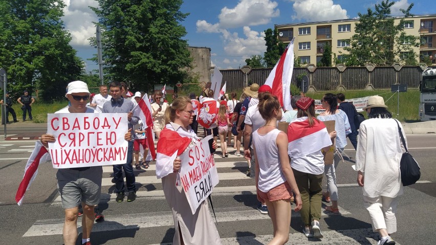 Protest na granicy polsko - białoruskiej
