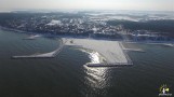 Sztuczna plaża w Jarosławcu wgryza się w morze! Zobacz niesamowite zdjęciaz lotu ptaka