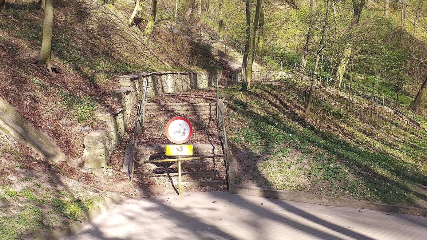 Schody na plantach są obecnie wyłączone z użytku