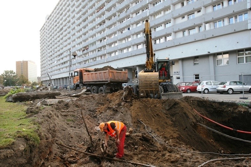 Wyburzanie Centrum u Michalika w Katowicach