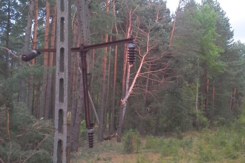 Uszkodzona linia 15 kV - w RE Bielsk Podlaski