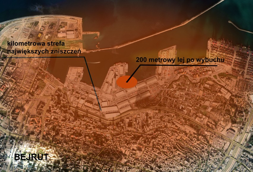 Tak prezentuje się mapa zniszczeń w Bejrucie. Zobaczcie, co...