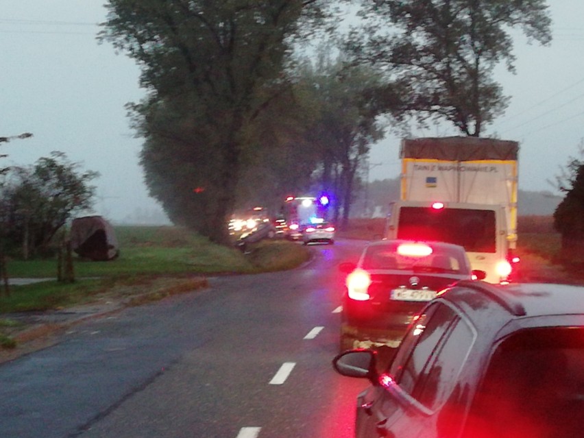 Wypadek na drodze Wrocław - Strzelin. Dwa auta w rowie 