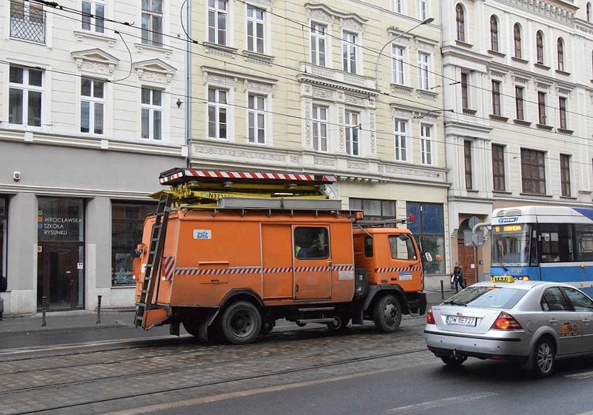 Awaria trakcji tramwajowej przy ul. Piłsudskiego