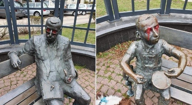 We Wrzeszczu pomazano pomnik Güntera Grassa i Oskara z „Blaszanego Bębenka”