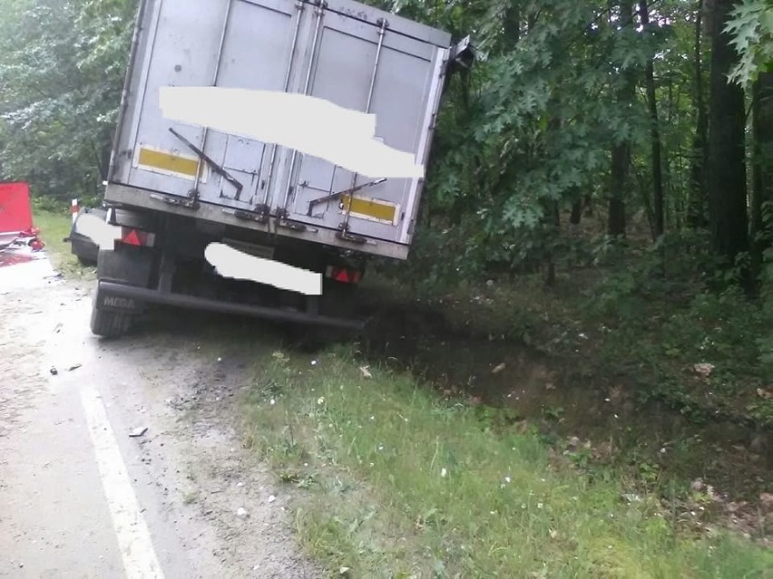 Śmiertelny wypadek w Borzęcinie na DW 964. Zderzyły się dwie ciężarówki [ZDJĘCIA]