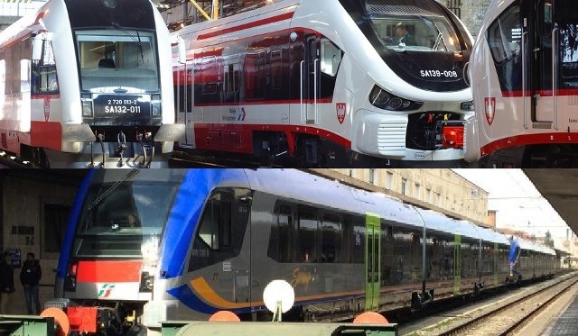 U góry: trzy Linki w Wielkopolsce, na dole: ATR 220 Swing dla Trenitalia