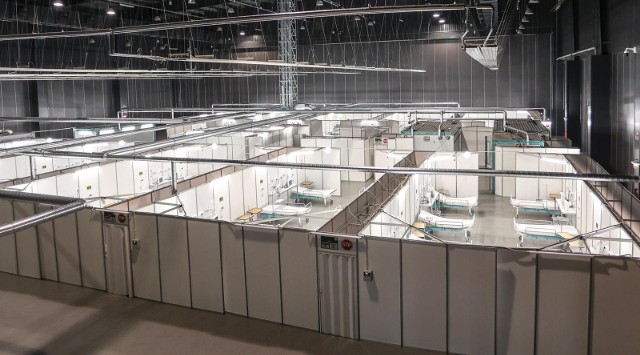 Tak wyglądał pierwszy szpital tymczasowy w Amber Expo zorganizowany na początku 2021 roku