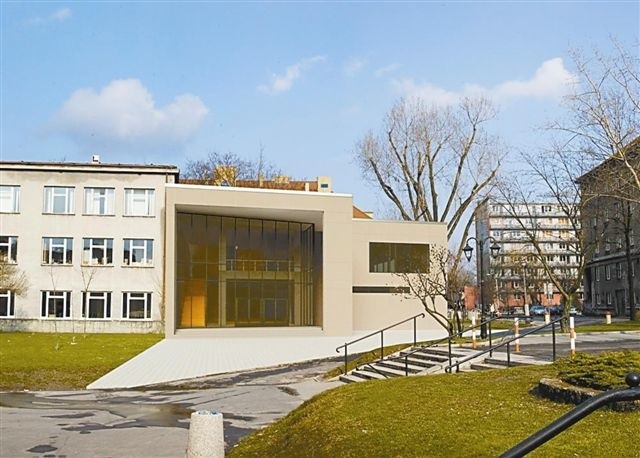 Centrum będzie „przyklejone” do istniejącego już kompleksu budynków uniwersyteckich przy ul. Oleskiej 48. (wizualizacja: Projekt Studio 2000. Beata Domińczyk - Łyśniewska)