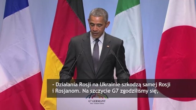 Barack Obama na szczycie G7: Działania Rosji na Ukrainie szkodzą samej Rosji i Rosjanom