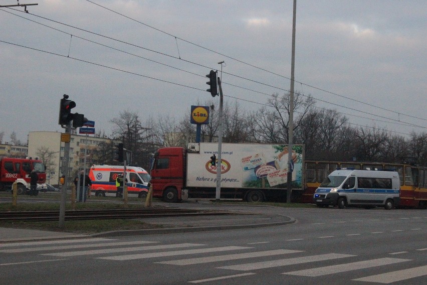 Wypadek tramwaju na Aleksandrowskiej w Łodzi