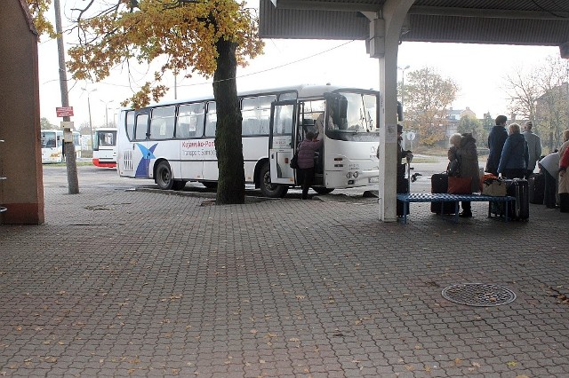 Dotychczasowe stanowiska odjazdów autobusów na dwoorcu PKS w Inowrocławiu