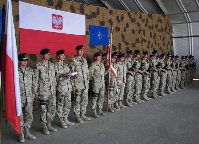 Nasi żołnierze w bazie Ghazi podczas dzisiejszego przekazania obowiązków.