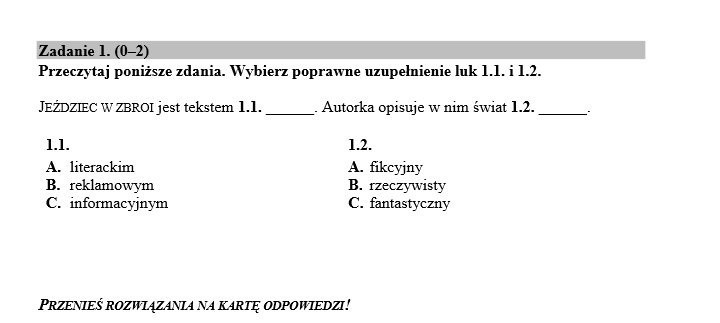 Próbny Sprawdzian Szóstoklasisty z Operonem 2015 JĘZYK...