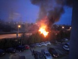 Pożar samochodu przy ul. Mikołajczyka w Rzeszowie