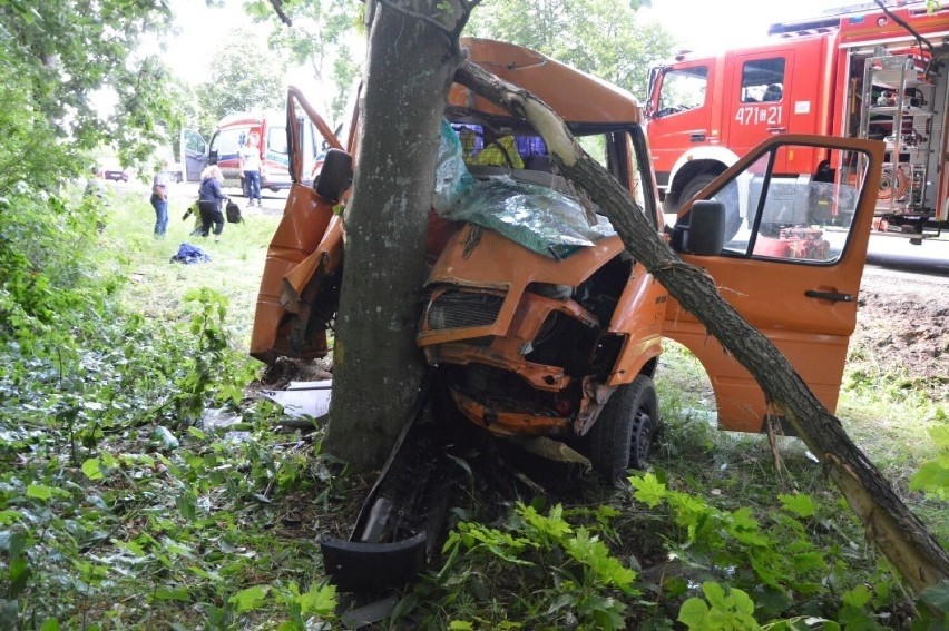 Samochód z pięcioma mężczyznami uderzył w drzewo...