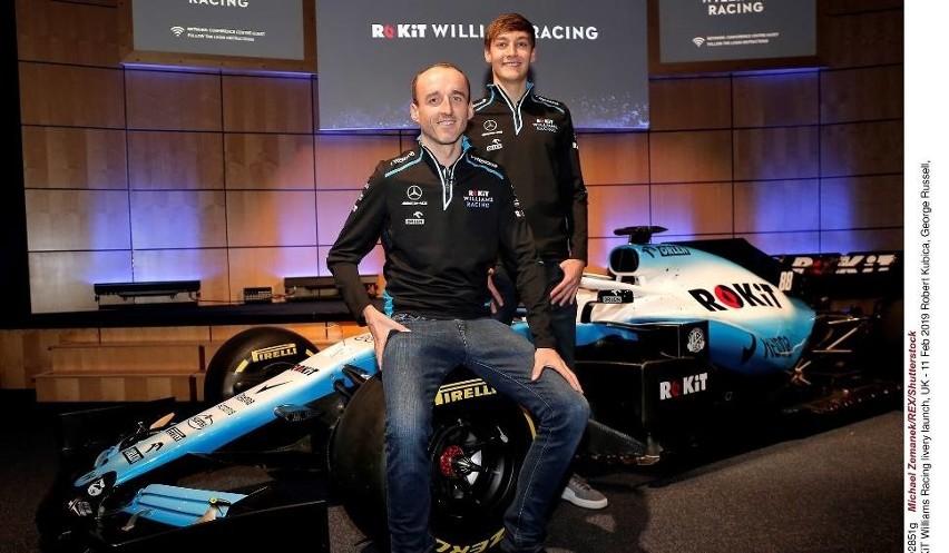 Na zdjęciu: Robert Kubica i George Russell. Testy Formuły 1...