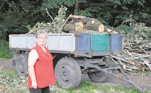 Rodzina Pawlickich uprzątnęła drzewo z drogi w przekonaniu, że będą je mieli na opał. Niestety drzewo zabrano na opał do świetlicy.