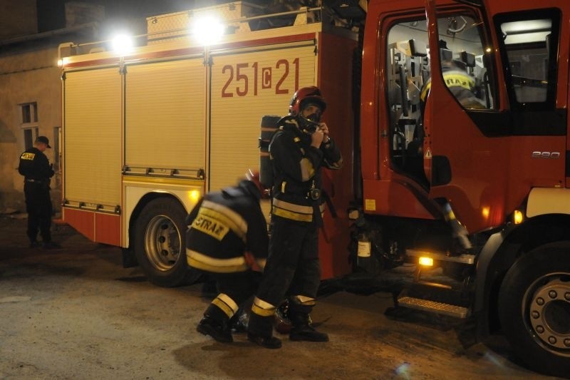 Ewakuacja domu na ulicy Grudziądzkiej