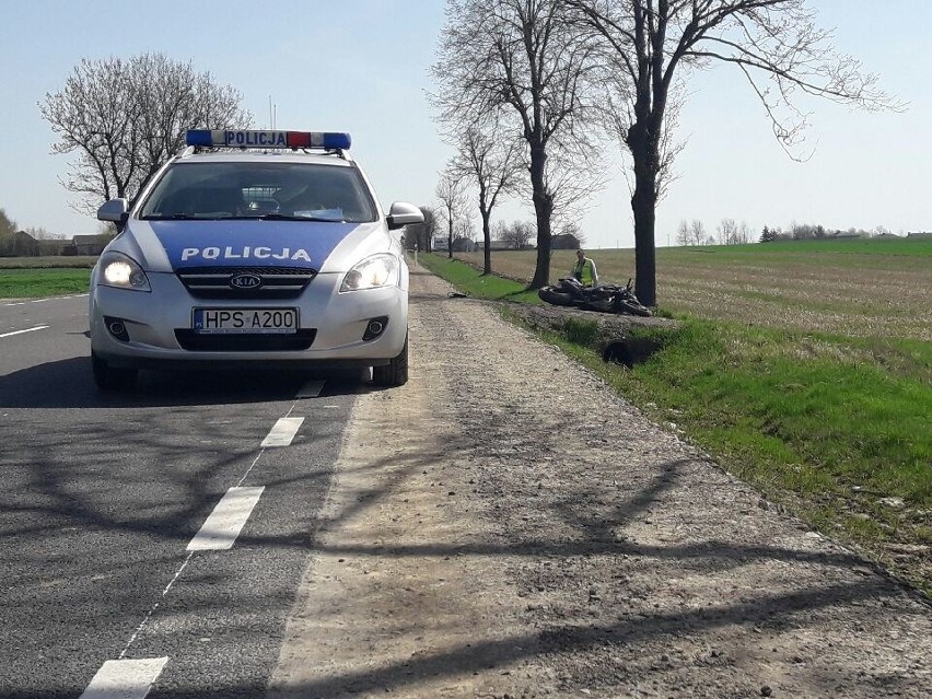 Gołoszyce. 24-letni motocyklista zginął na miejscu po uderzeniu w betonowy przepust