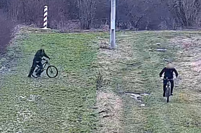 Dwaj Ukraińcy na rowerach nielegalnie przekroczyli zieloną, polsko-ukraińską granicę. Byli obserwowani przez funkcjonariuszy BiOSG.