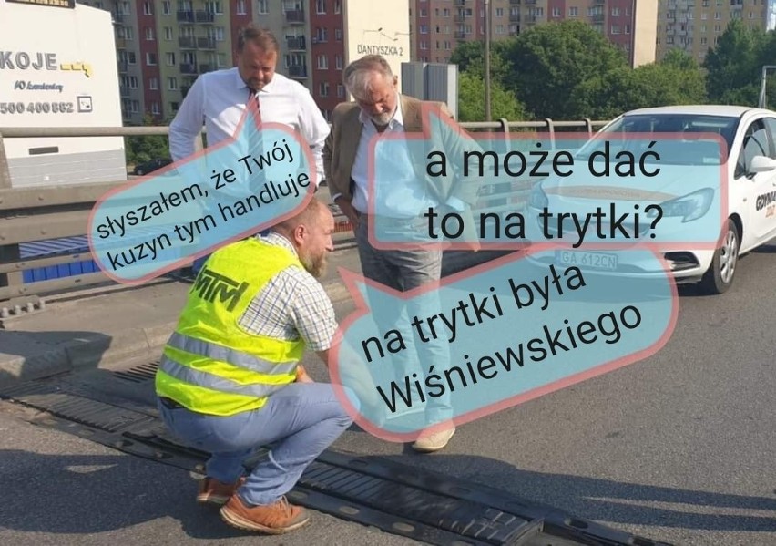 Memy o Estakadzie Kwiatkowskiego w Gdyni! "Dylatacja trzyma się na trytytki" Tak z estakady drwią mieszkańcy 