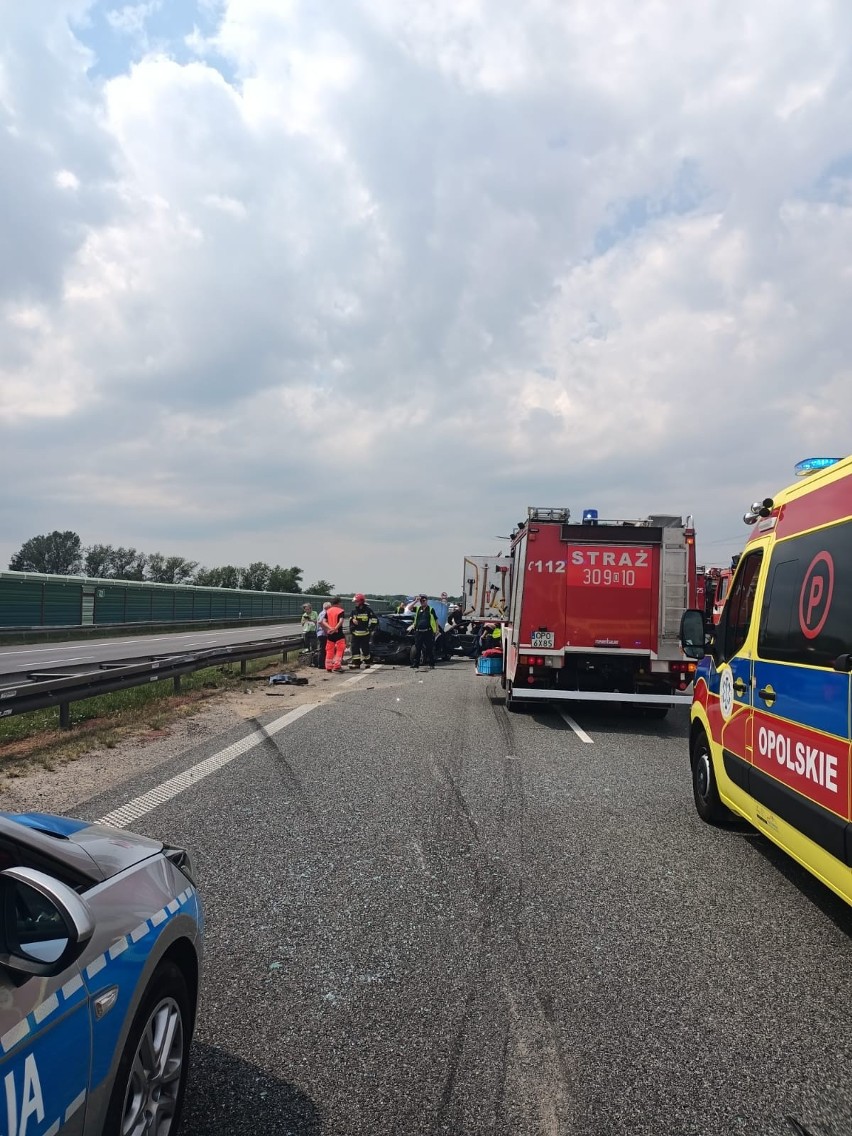 Wypadek na autostradzie A4 pomiędzy węzłami "Opole Zachód" a...