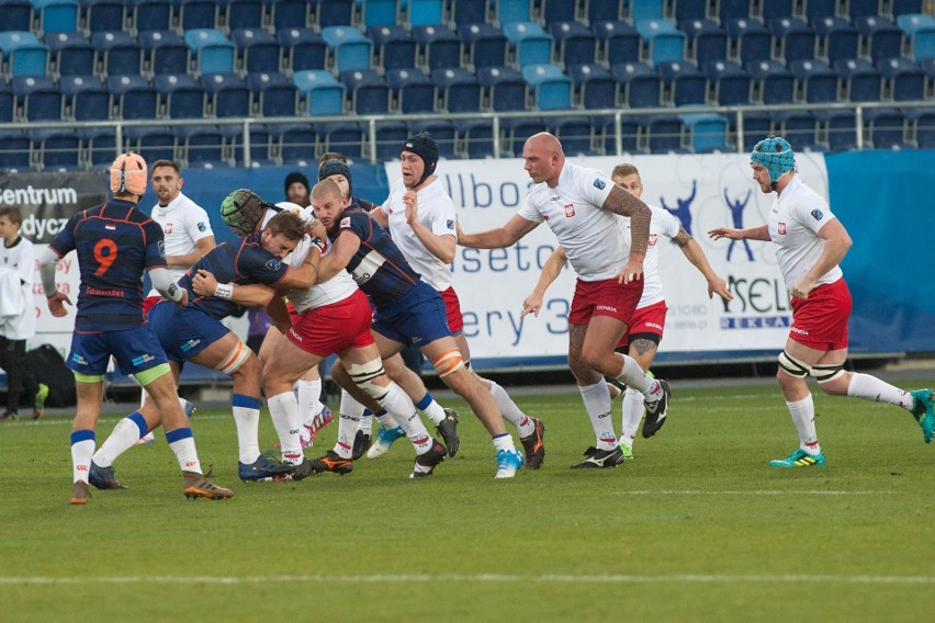 Rugby. Holendrzy nie mieli litości. Wysoka porażka Polaków na Arenie Lublin (ZDJĘCIA)