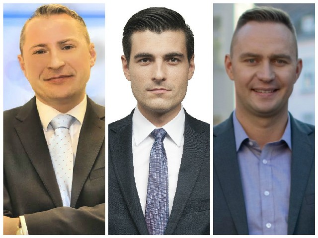 Liderzy prawyborów do rady miasta Zielonej Góry (od lewej): Zbigniew Binek, Robert Kornalewicz i Cezary Wysocki.