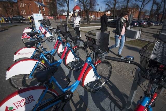 Naklejkę z numerem infolinii Toruńskiego Roweru Miejskiego można znaleźć pod siodełkiem jednośladu