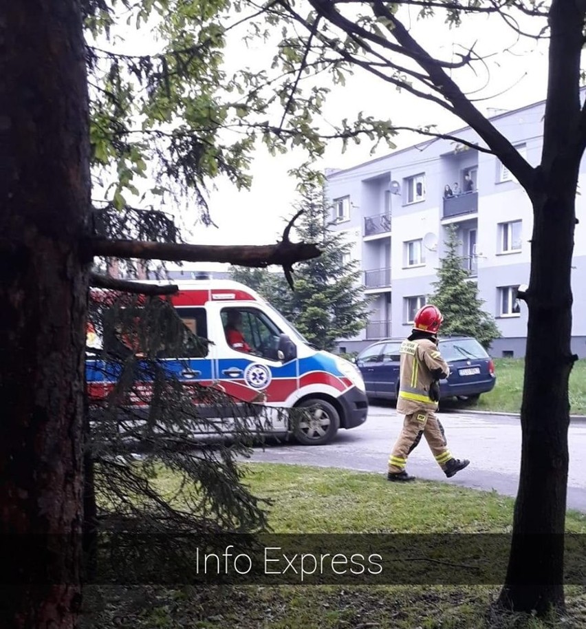 Wypadek na ul. Korczaka w Koszęcinie 23.05.2019.