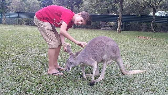 Sebastian Dera już pożegnał kangury. Wraz z tatą od 8 marca będą bawić w Honolulu.