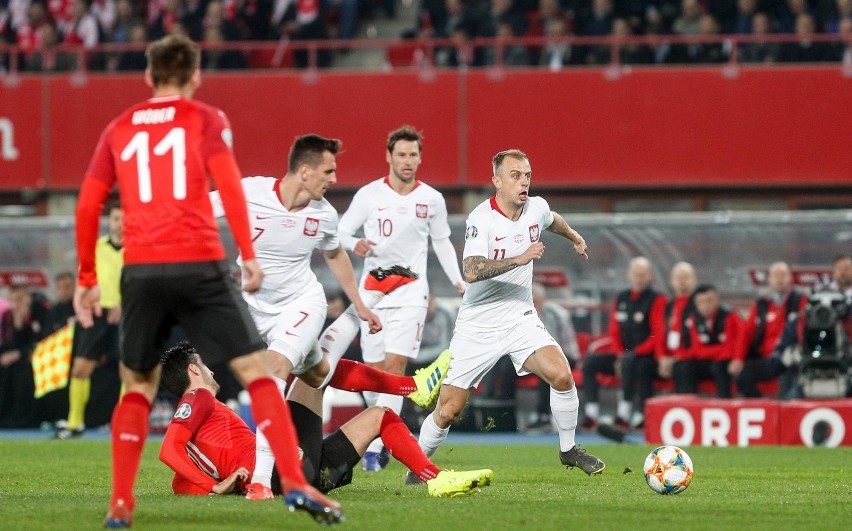 Austria - Polska 0:1. Gol Krzysztofa Piątka