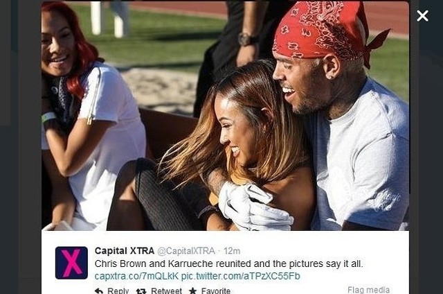 Chris Brown i Karrueache Tran (fot. screen z Twitter.com)