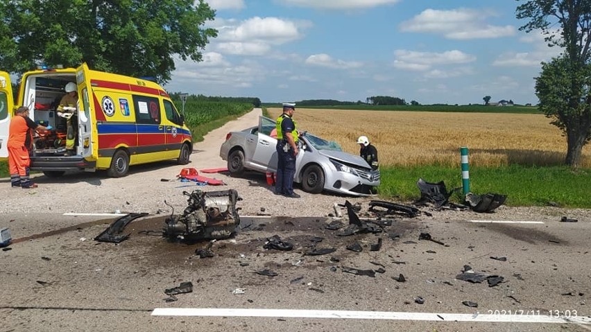 Owieczki. Groźny wypadek na trasie Białystok - Grajewo