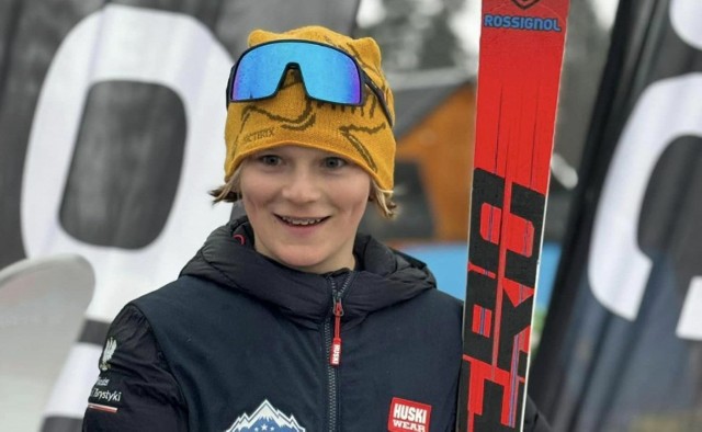 Jan Poborski złotym medalistą Mistrzostw Polski w narciarstwie w kategorii dzieci starsze.