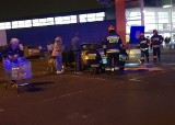 Interwencja straży pożarnej przed Tesco na Widzewie