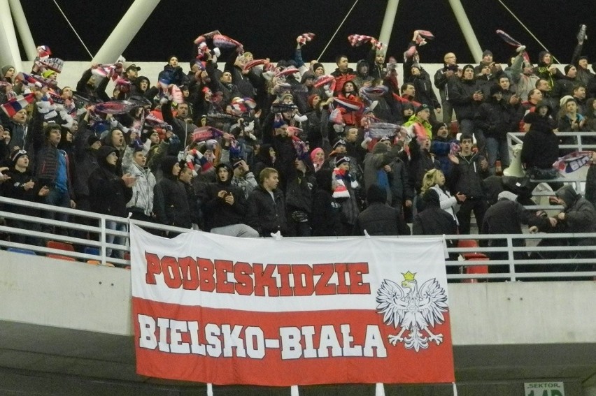 Kibice na meczu Podbeskidzie Bielsko-Biała – Widzew Łódź