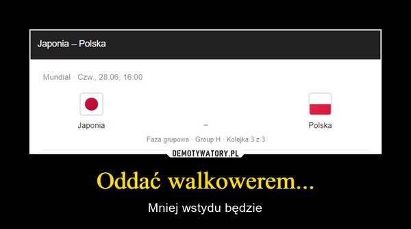 MEMY przed meczem Polska - Japonia. Internauci nie mają...